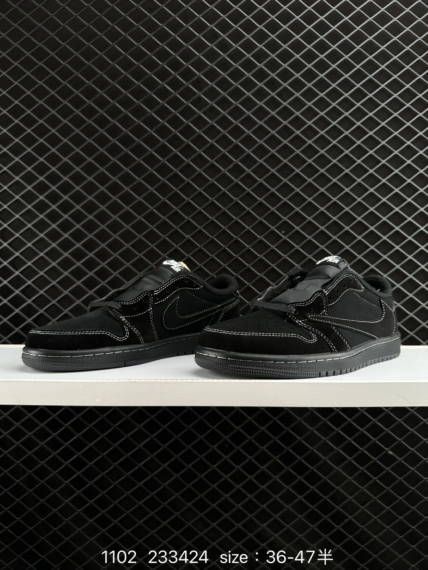 fragment design x Travis Scott x Nike Air Jordan 1 Low OG SP”Black/Green Toe“